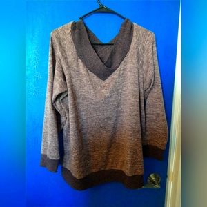 Purple v neck plus size sweater
